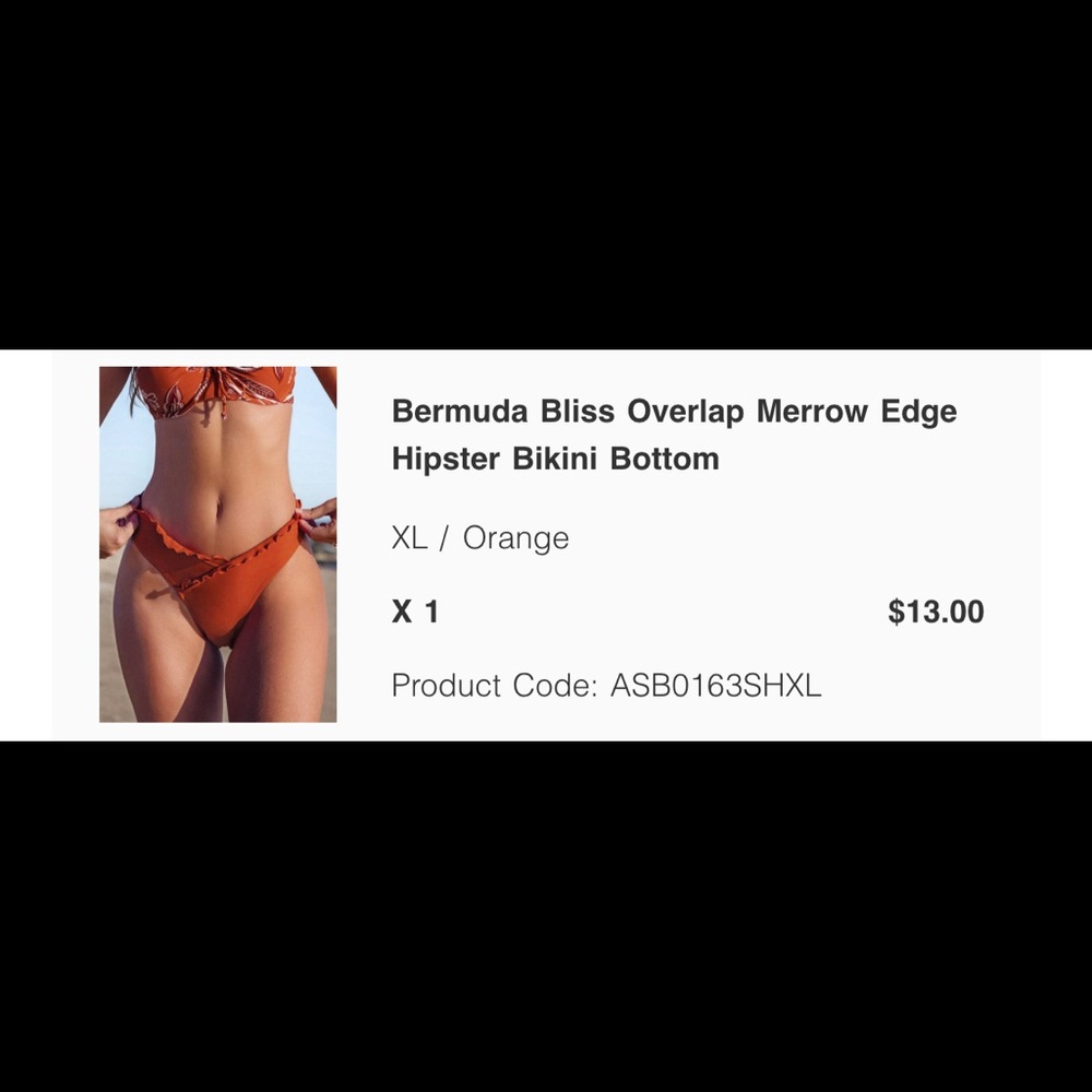 Bermuda Bliss Overlap Merrow Edge Hipster Bikini Bottom